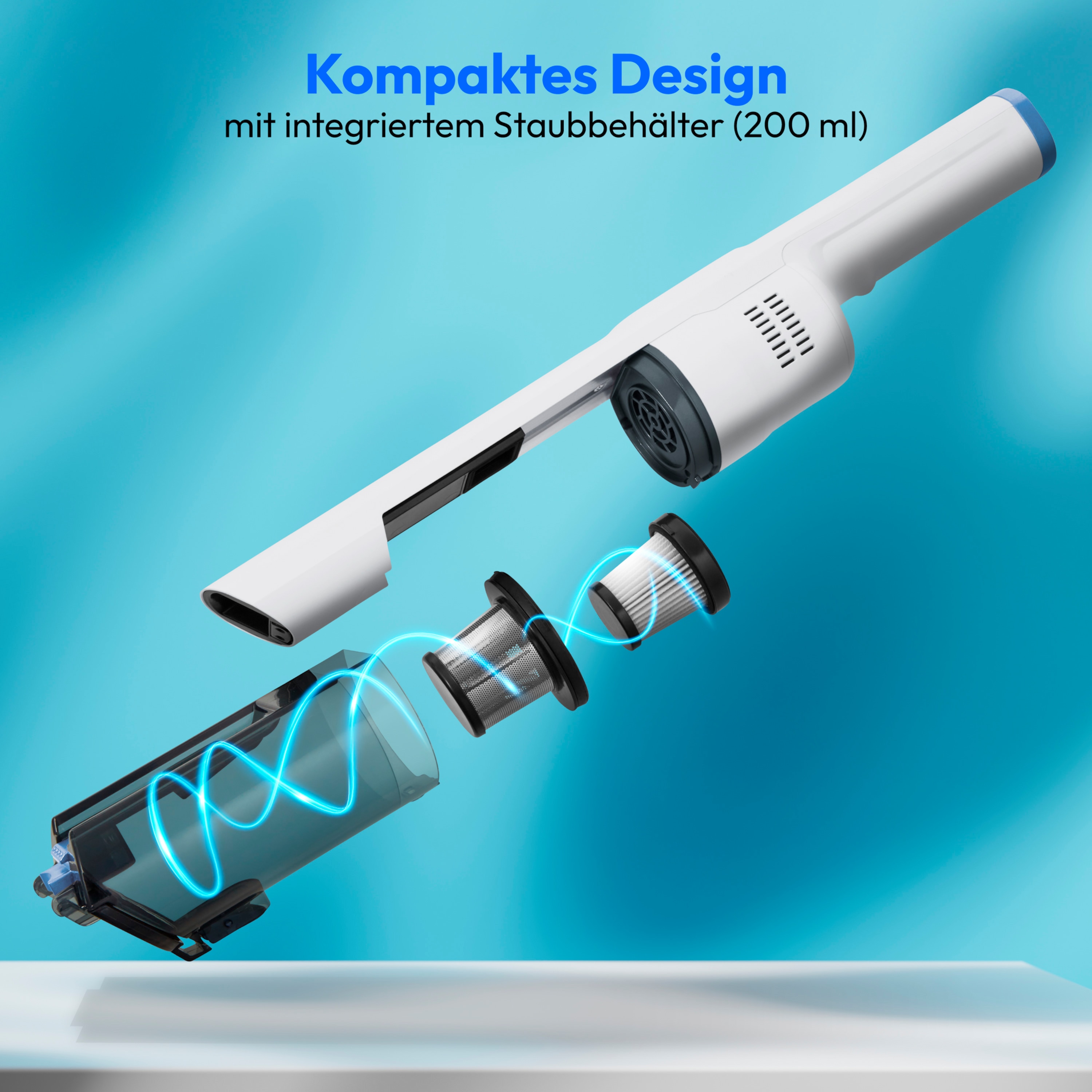 Medion® Handstaubsauger Handstaubsauger MD12057, 200 W, beutellos, 200 ml Staubbehälter, Eco-Modus (10 kPa)