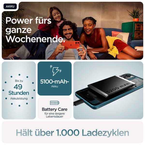 MOTOROLA moto g06, 128 GB, Pantone Tapestry (XT2535-3) inkl. moto buds