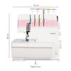 MEDION® LIFE® Overlock-Nähmaschine SO90 (MD19169), 90 Watt Motorleistung, LED Nählicht, Nähen mit 4 Fäden gleichzeitig, umfangreiches Zubehör