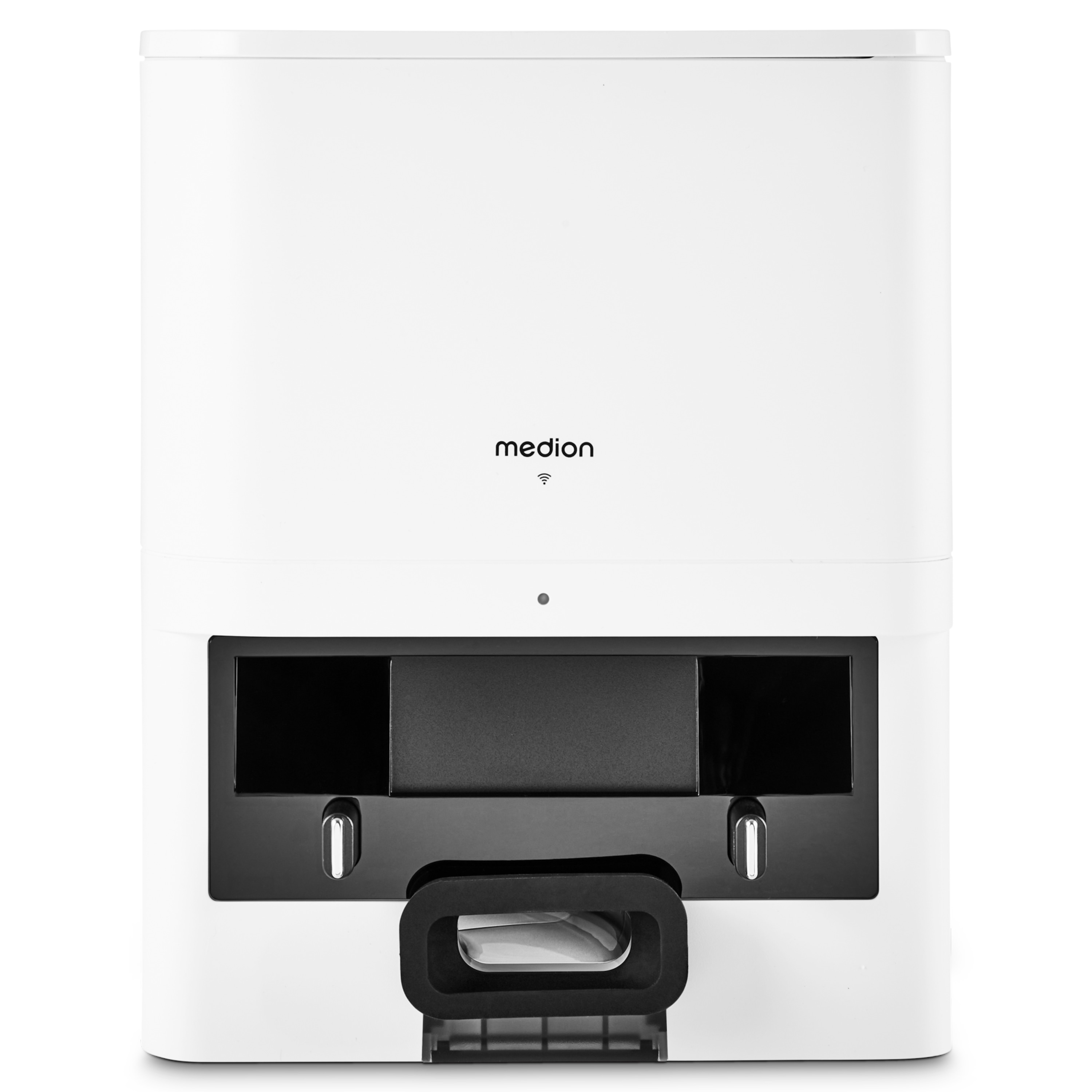 MEDION® Absaugstation MD 12035 für Saugroboter MEDION X41 SW (MD 11916), 2 Liter Fassungsvermögen, Automatisches Entleeren & Starke Saugkraft