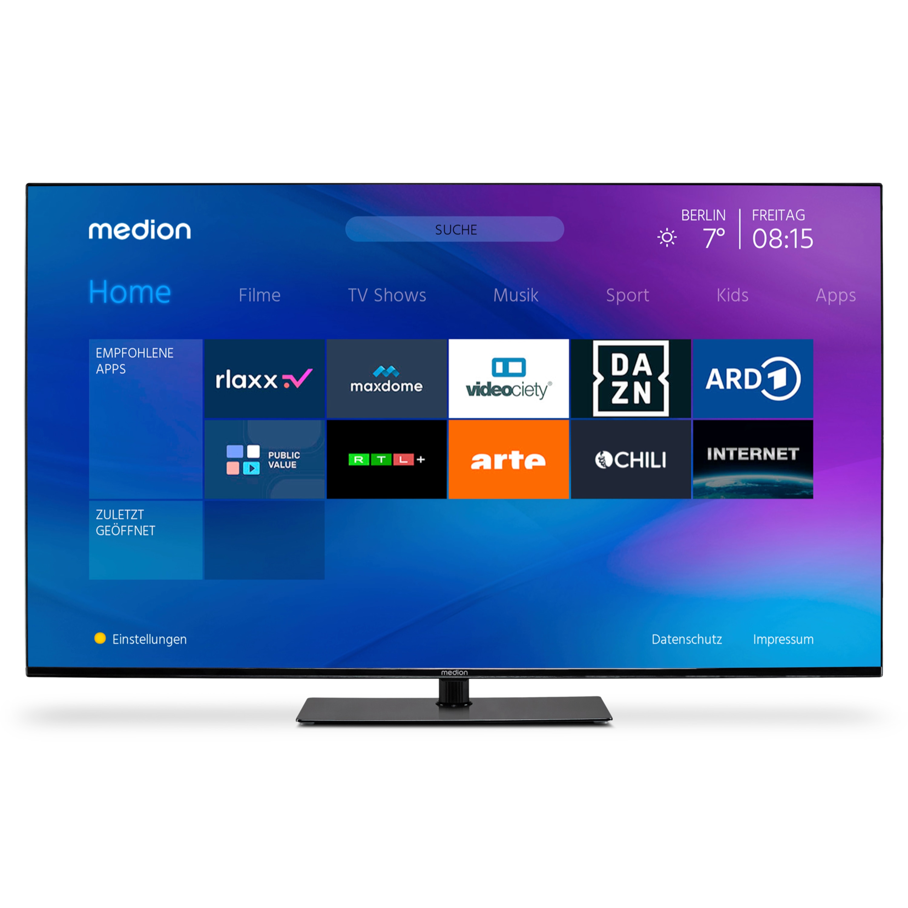 MEDION® LIFE® X16517 (MD 30723) LCD Smart-TV, 163,9 cm (65'') Ultra HD Display+ Soundbar Atmos (MD44022)  - ARTIKELSET