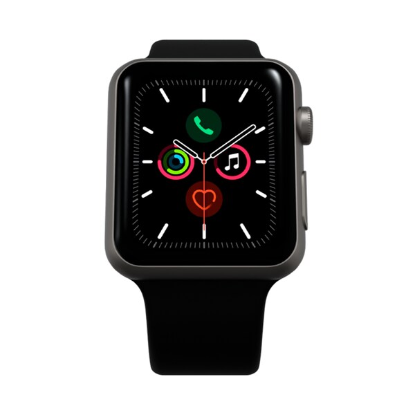 RENEWD Watch Series 5 44 mm, space grey/schwarz