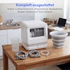 MEDION® LIFE Mini-Geschirrspüler DWT30 (MD370022), 3 Maßgedecke, 3-in-1 Betrieb mit Wassertank, 6 Programme, UV-Licht, Lüfter-Trocknung, LED-Touch-Display