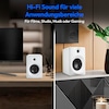MEDION® LIFE® P61925 Regallautsprecher, aktiver & passiver Lautsprecher, 2-Wege-System, Bluetooth® 5.0, Stereo-Sound mit integriertem Hochtöner und Subwoofer, 2 x 50 W RMS