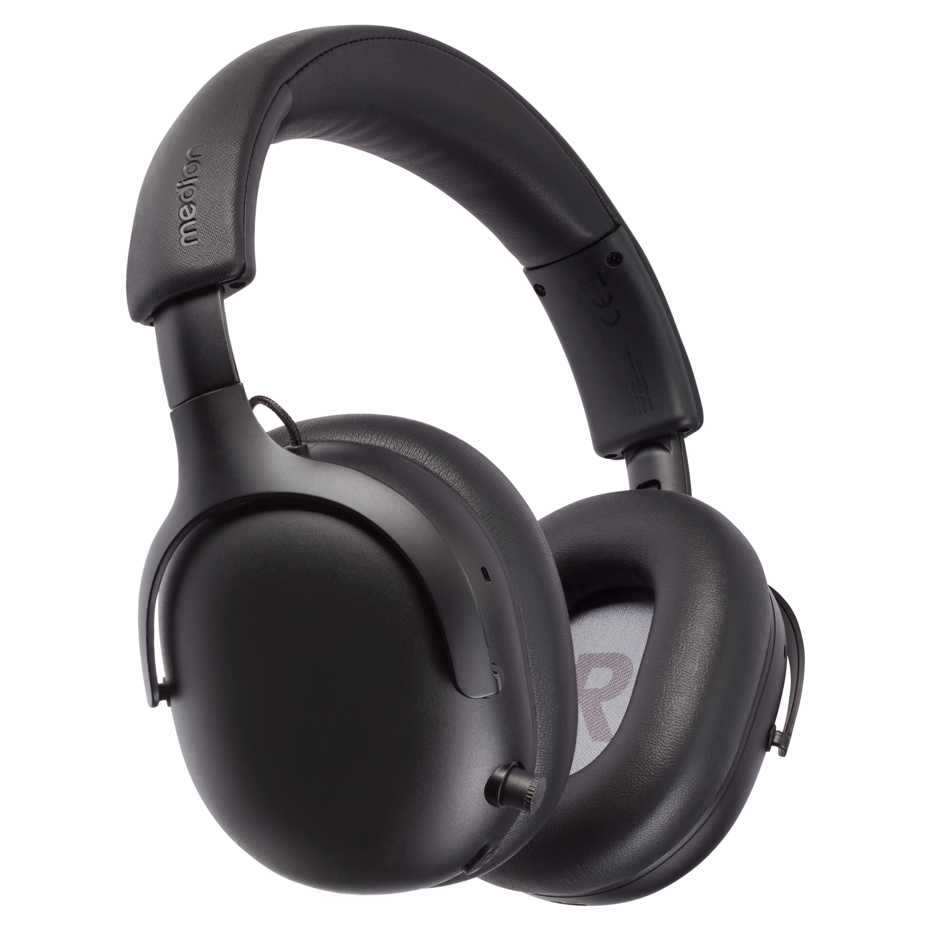 MEDION® Over Ear-Kopfhörer MEDION LIFE HX-1 Pure schwarz , bis zu 100 Stunden Akkulaufzeit, 3 EQ-Presets + 1 App-Preset, Bluetooth® 5.4 wireless technology, IPX4 Spritzwasserschutz
