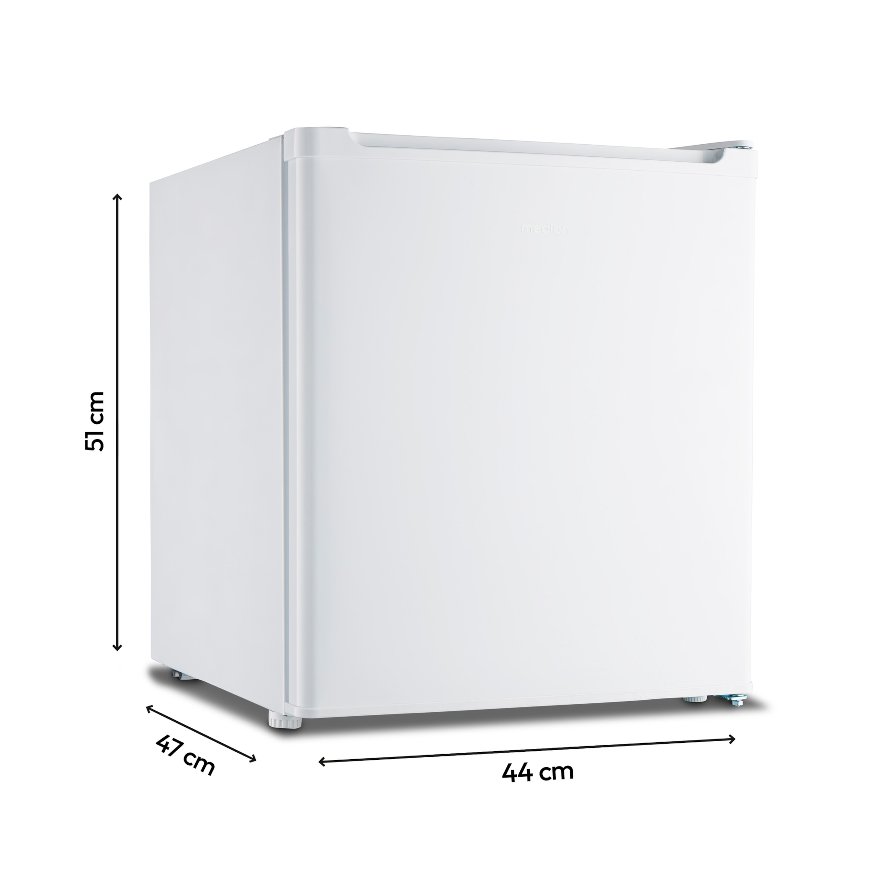 MEDION® Mini-Kühlschrank MD 37724, 41 L Nutzinhalt, manuelle Temperatureinstellung, Geräuschpegel ca. 39 dB, eingelassener Türgriff