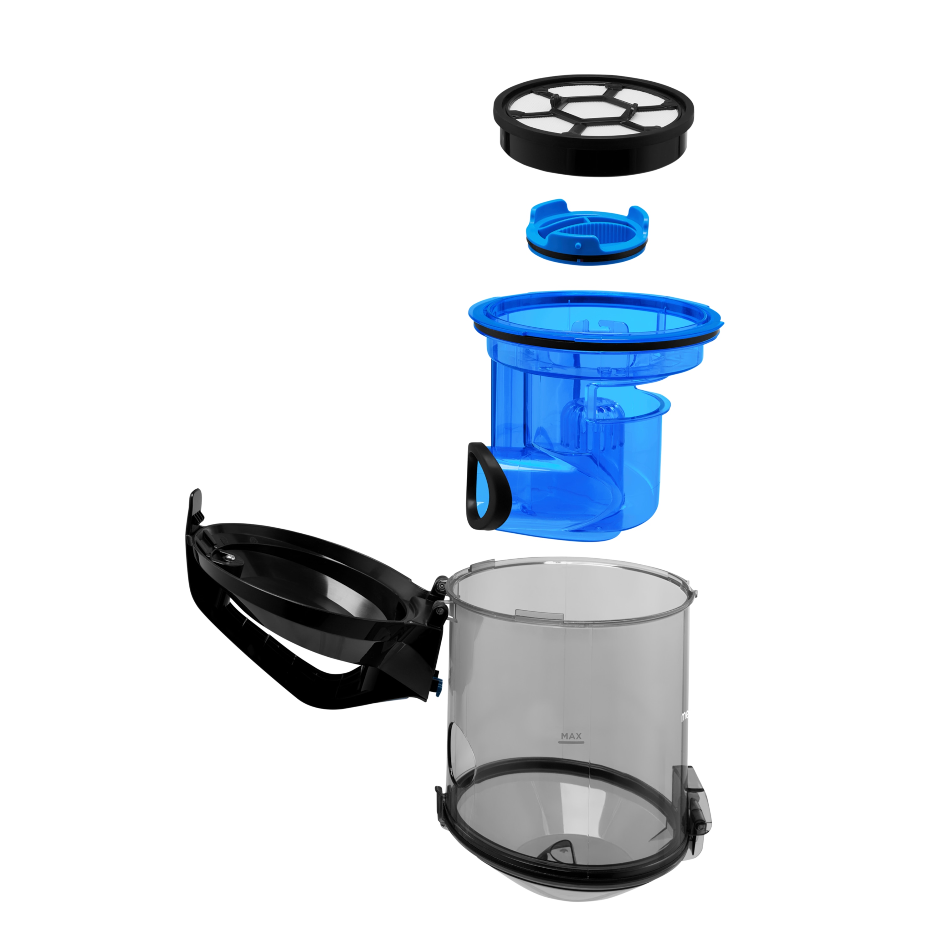 MEDION® E2001 Beutelloser Zyklon-Staubsauger (MD12078), 18 kPa Saugleistung, Staubbehälterkapazität 2 L, HEPA Filter, variable Saugstufen, integriertes Zubehör