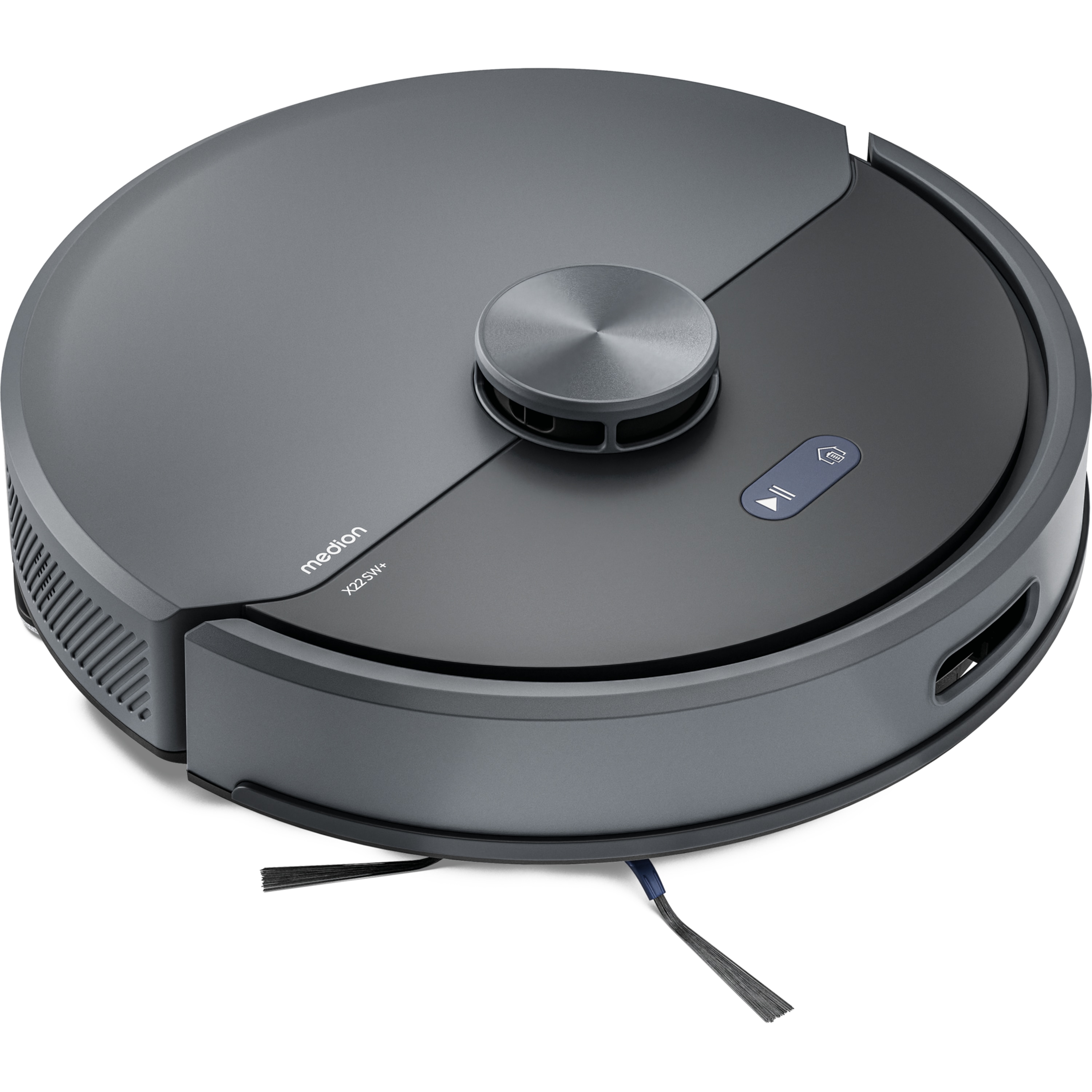 MEDION® Saugroboter mit Absaugstation X22 SW+, Wischfunktion, Lasernavigation, 5.000 Pa Saugkraft, No Go & Go Bereiche, präzise Kartenerstellung, mehrere Etagen, App-Steuerung