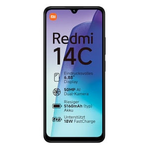 XIAOMI Redmi 14C 256 GB, Midnight Black + Xiaomi Redmi Buds 6 Play