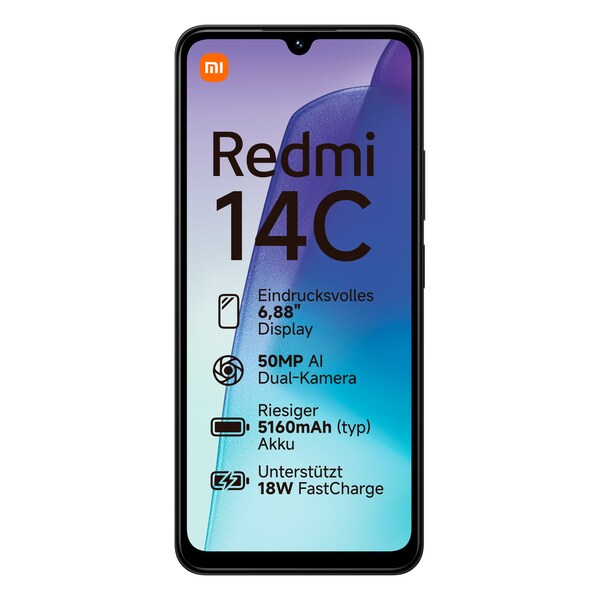 XIAOMI Redmi 14C 256 GB, Midnight Black + Xiaomi Redmi Buds 6 Play