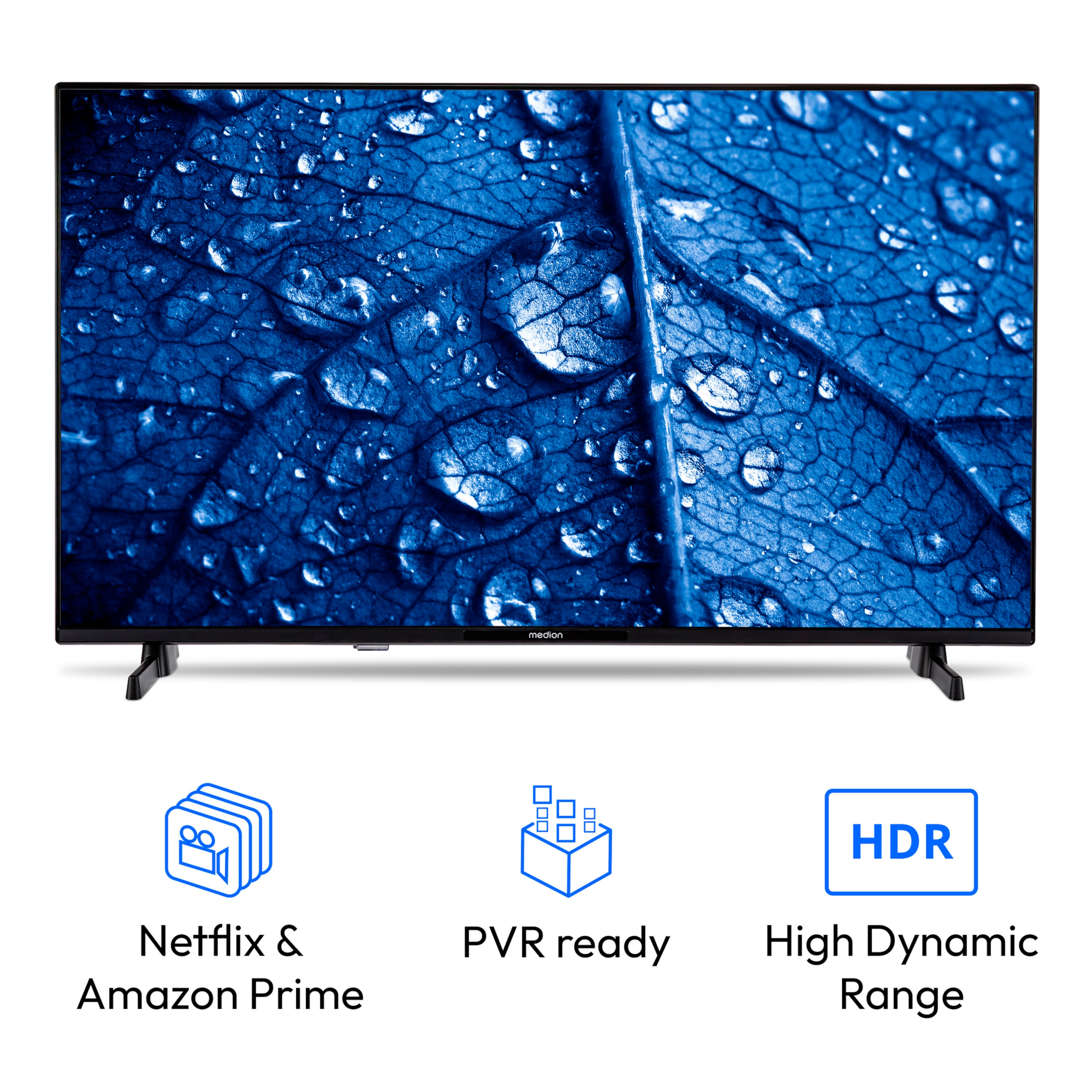 MEDION® LIFE® P13251 Smart-TV, 80 cm (32'') Full HD Display, HDR, PVR ready, Bluetooth®, Netflix, Amazon Prime Video & Disney+ App