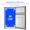 MEDION® LIFE® Mini Kühlschrank mit Gefrierfach MD 37689, Gesamtnutzinhalt 85 L,  Gefrierkapazität  2,4kg/24h, manuelle  Temperaturkontrolle