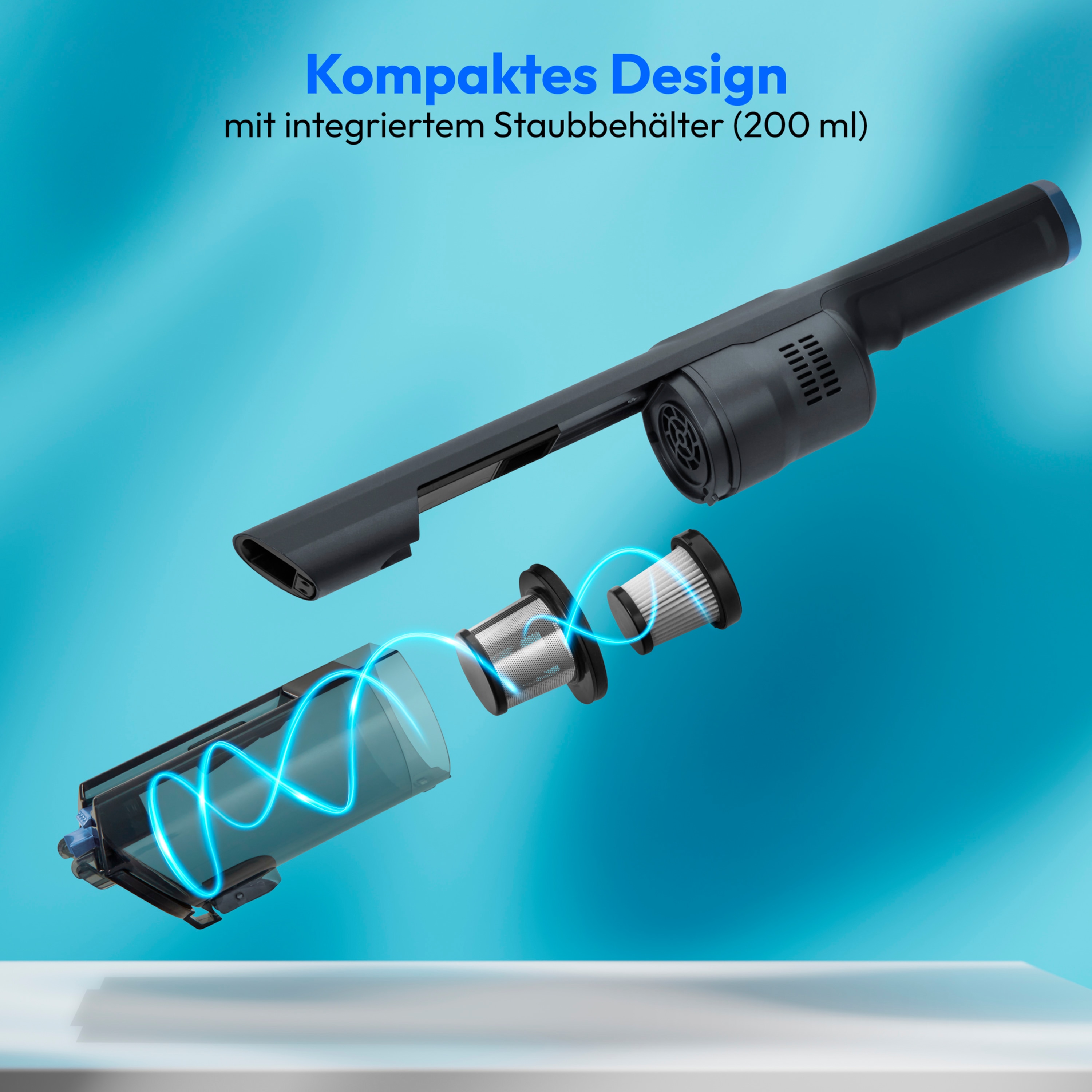 Medion® Handstaubsauger Handstaubsauger MD12057, 200 W, beutellos, 200 ml Staubbehälter, Eco-Modus (10 kPa)
