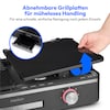 MEDION® LIFE Tischgrill mit Dual-Zonen-System (MD12027), 2,400 Watt, 2 abnehmbare Platten, LED-Statusanzeige (weiß, rot, grün), IPX4-Schutz