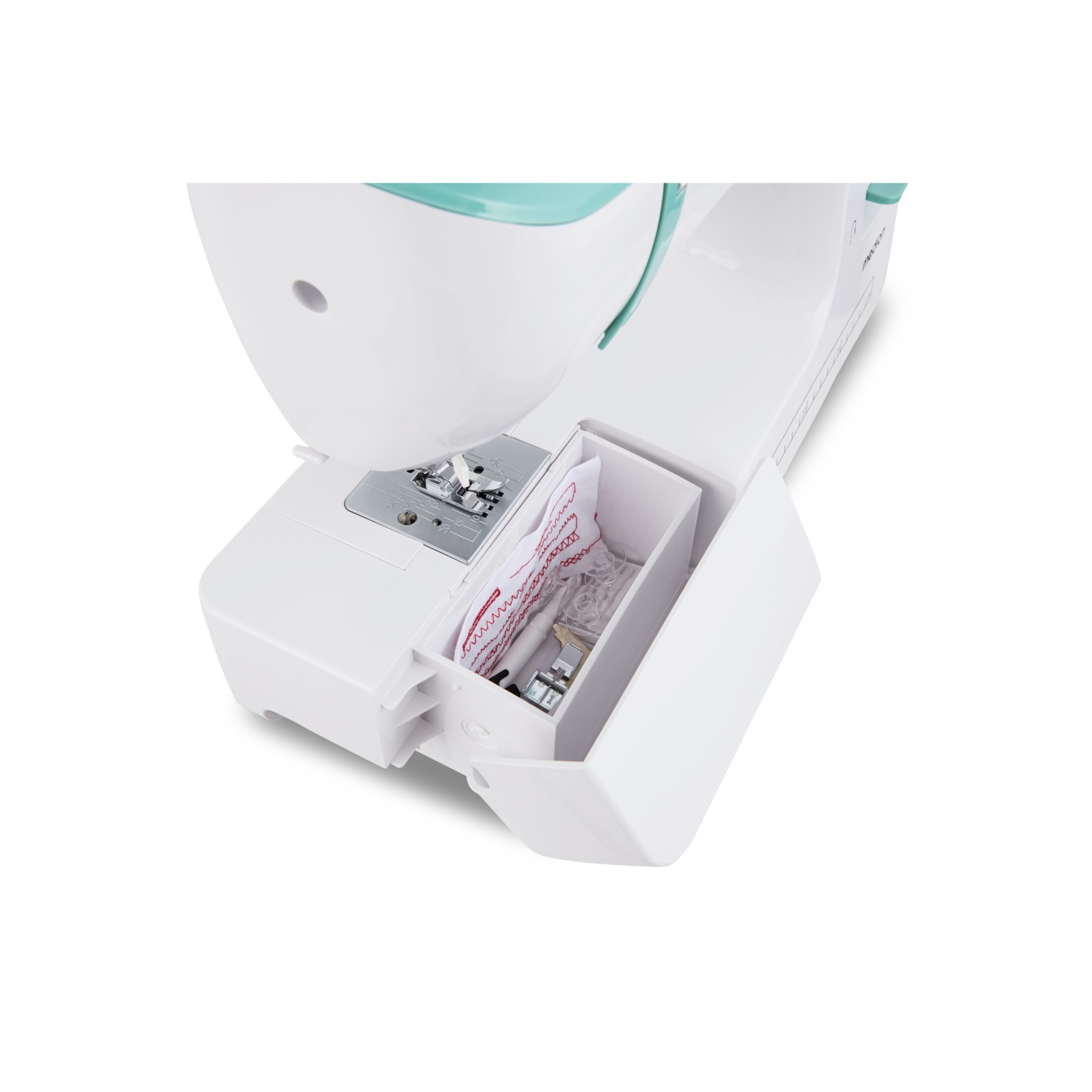 MEDION® LIFE® Freiarm-Nähmaschine SM60 (MD10689), einstellbare Stichlänge und Stichbreite, automatischer Einfädler, 60 verschiedene Stichmuster, integriertes Zubehörfach, 60 Watt Motorleistung