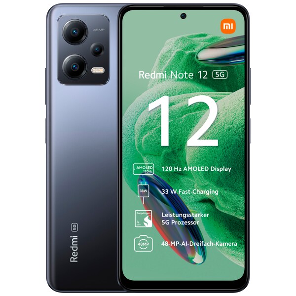XIAOMI Redmi Note 12 5G, 128 GB, Onyx gray
