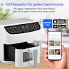 MEDION® LIFE® P20 XXL Twin Doppelzonen-Heißluftfritteuse MD 11760, 100 Rezepte in der Life+ App, 2 separate Garzonen, 9 Automatikprogramme, 8,7 L Gesamt-Nutzinhalt, 2.600 Watt, Temperatur einstellbar bis 200 °C
