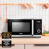 MEDION® LIFE® Mikrowelle mit Heißluft- fritteusen- funktion  MD 11499, 3in1 Mikrowelle, 25 L Garinnenraum, 900 W Mikrowellenleistung, 9 Automatikprogramme