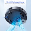 MEDION® Saugroboter mit 2-in-1 Absaugstation X51 SW+, Wischfunktion, rotierende Wischmopps, Lasernavigation, Hinderniserkennung durch Kreuzlinienlaser, starke 10.000 Pa Saugkraft, präzise Kartenerstellung