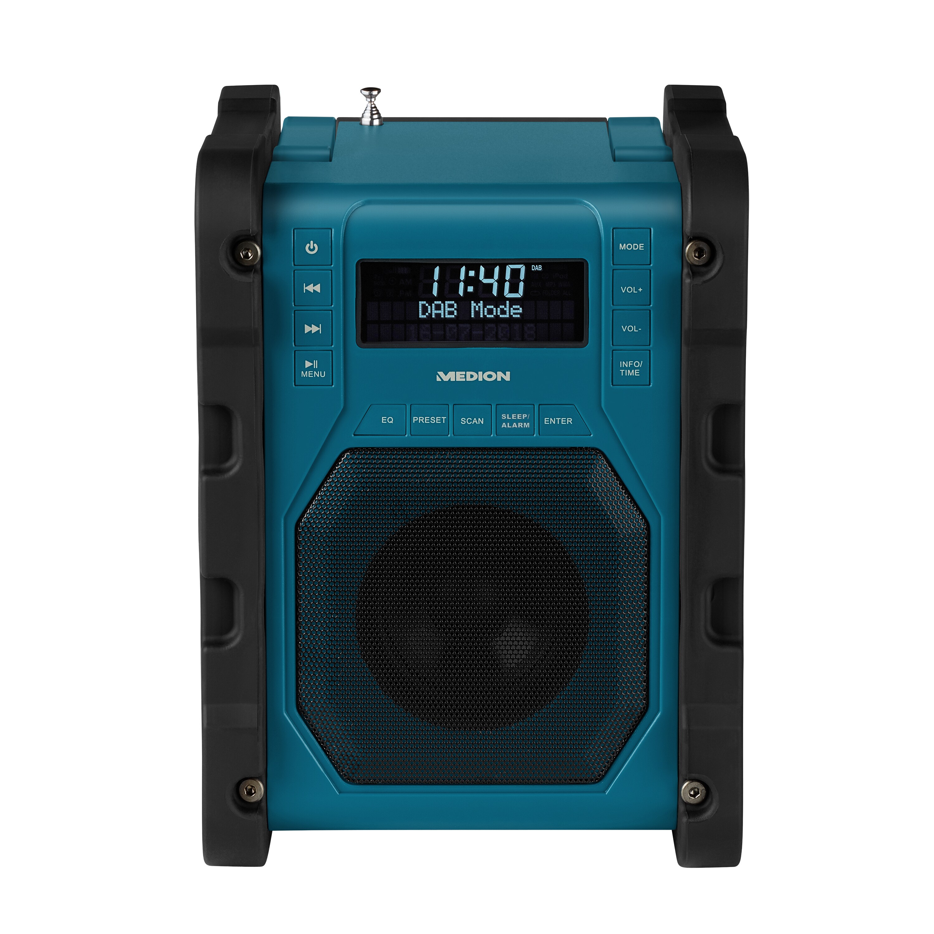 MEDION® LIFE® P66098 DAB+ Baustellenradio mit Bluetooth® Funktion, Dot