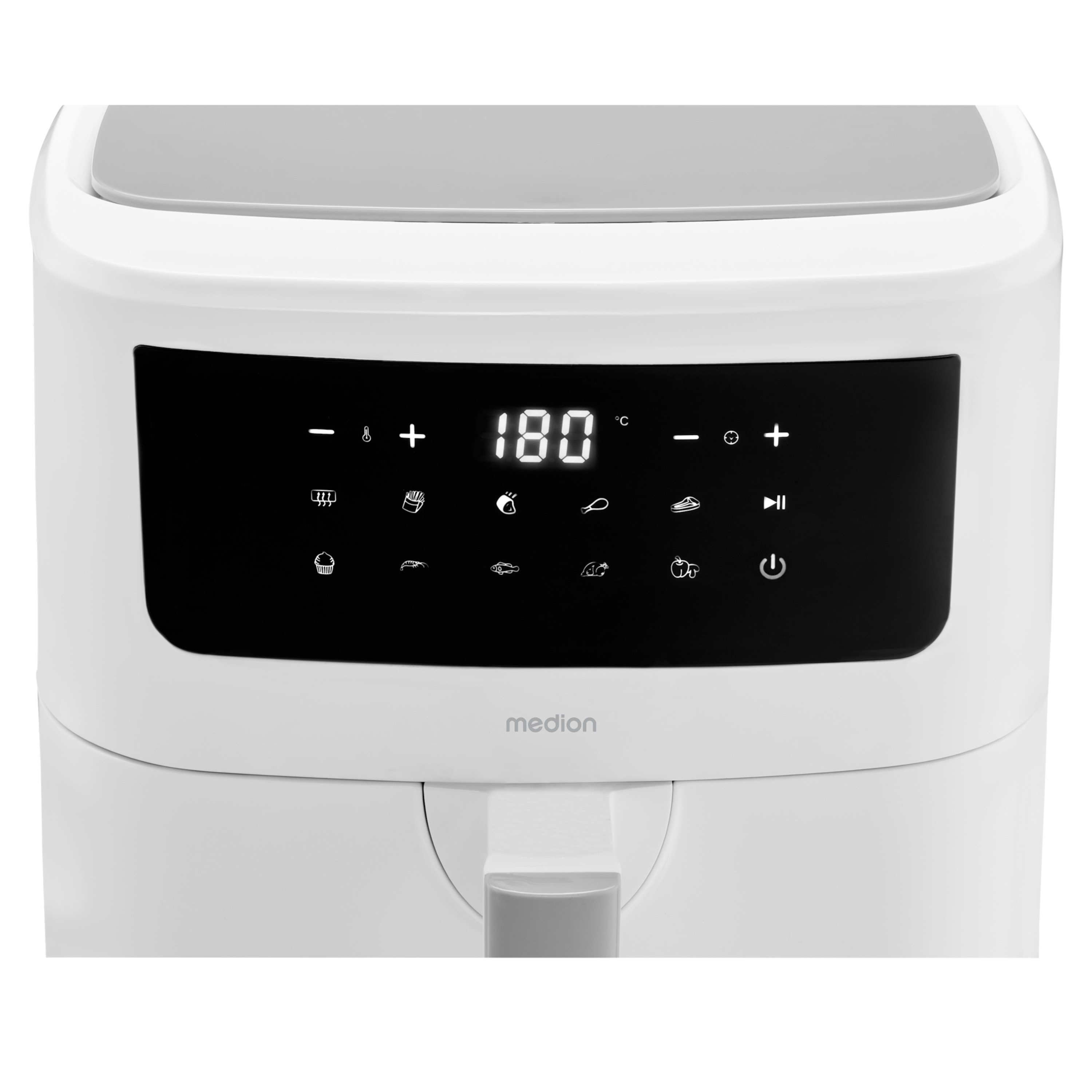 MEDION® LIFE® P10 XL Duo Heißluftfritteuse MD 11750, 100 Rezepte in der Life+ App, mit 2 Heizelementen, 2.150 W Gesamtleistung, ölfreies Frittieren, 9 Automatikprogramme, 6,8 L Nutzinhalt