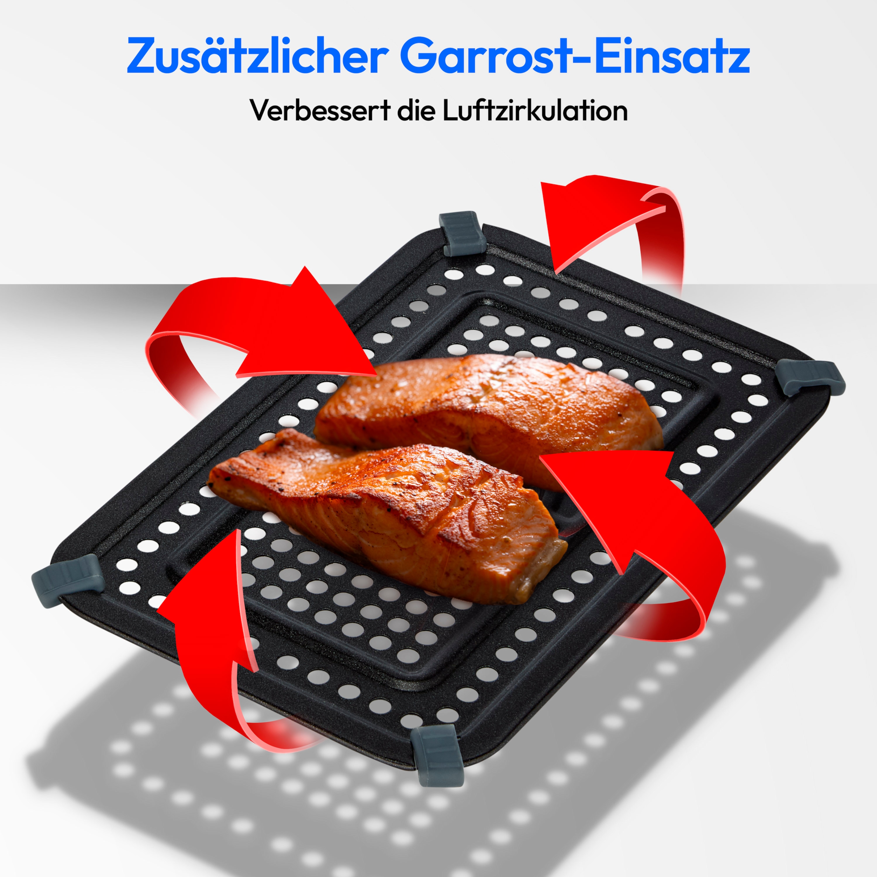 MEDION® LIFE® P20 XXL Twin Doppelzonen-Heißluftfritteuse MD 11760 matt grau, 100 Rezepte in der Life+ App, 2 separate Garzonen, 9 Automatikprogramme, 8,7 L Gesamt-Nutzinhalt, 2.600 Watt, Temperatur einstellbar bis 200 °C