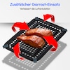 MEDION® LIFE® P20 XXL Twin Doppelzonen-Heißluftfritteuse MD 11760 matt grau, 100 Rezepte in der Life+ App, 2 separate Garzonen, 9 Automatikprogramme, 8,7 L Gesamt-Nutzinhalt, 2.600 Watt, Temperatur einstellbar bis 200 °C