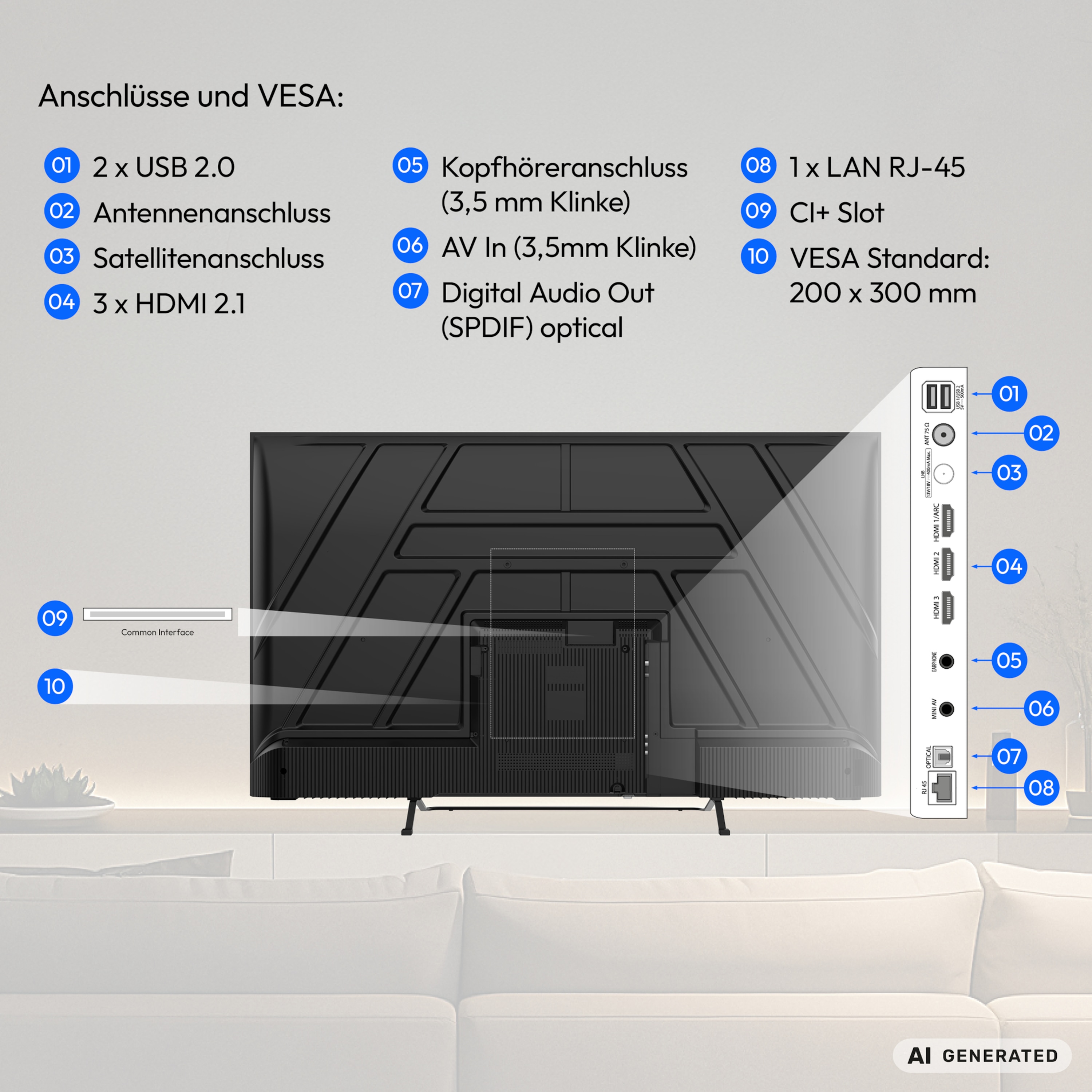 MEDION® LIFE MD 850701 QLED Google TV™ (2026), 125,7cm (50'') Ultra HD Display, HDR (High Dynamic Range), Dolby Vision®, MEMC, Bluetooth®, PVR ready, Netflix, Prime Video, Disney+, App Store