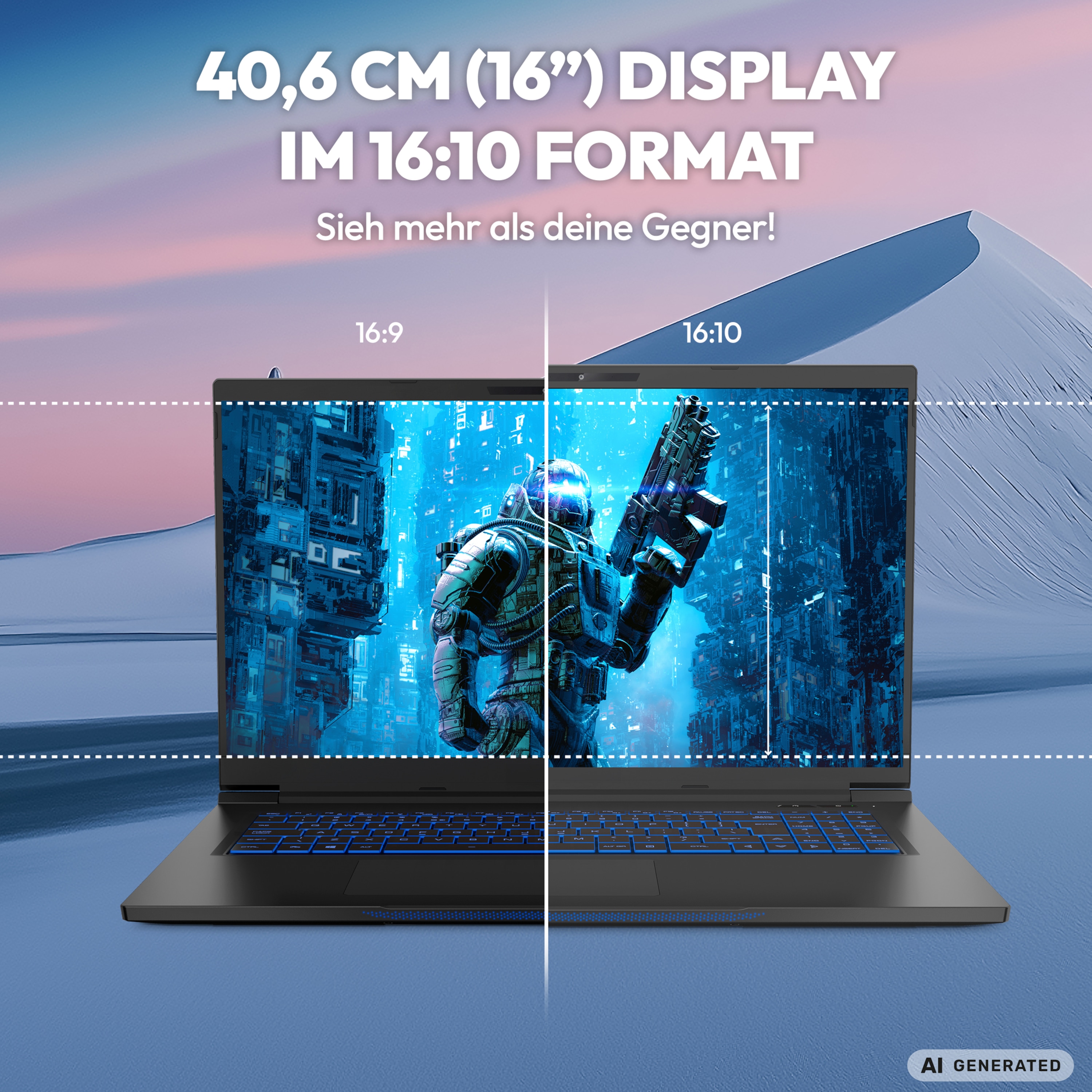 MEDION® ERAZER Beast 16 X10 Ultimate High-End Gaming Laptop, Intel® Core™ Ultra 9 Prozessor 290HX Plus, Windows 11 Home, 40,6 cm (16”) Mini LED Vivid Display mit 300Hz & 100 % DCI-P3, RTX 5090, 2 TB PCIe SSD, 64 GB RAM