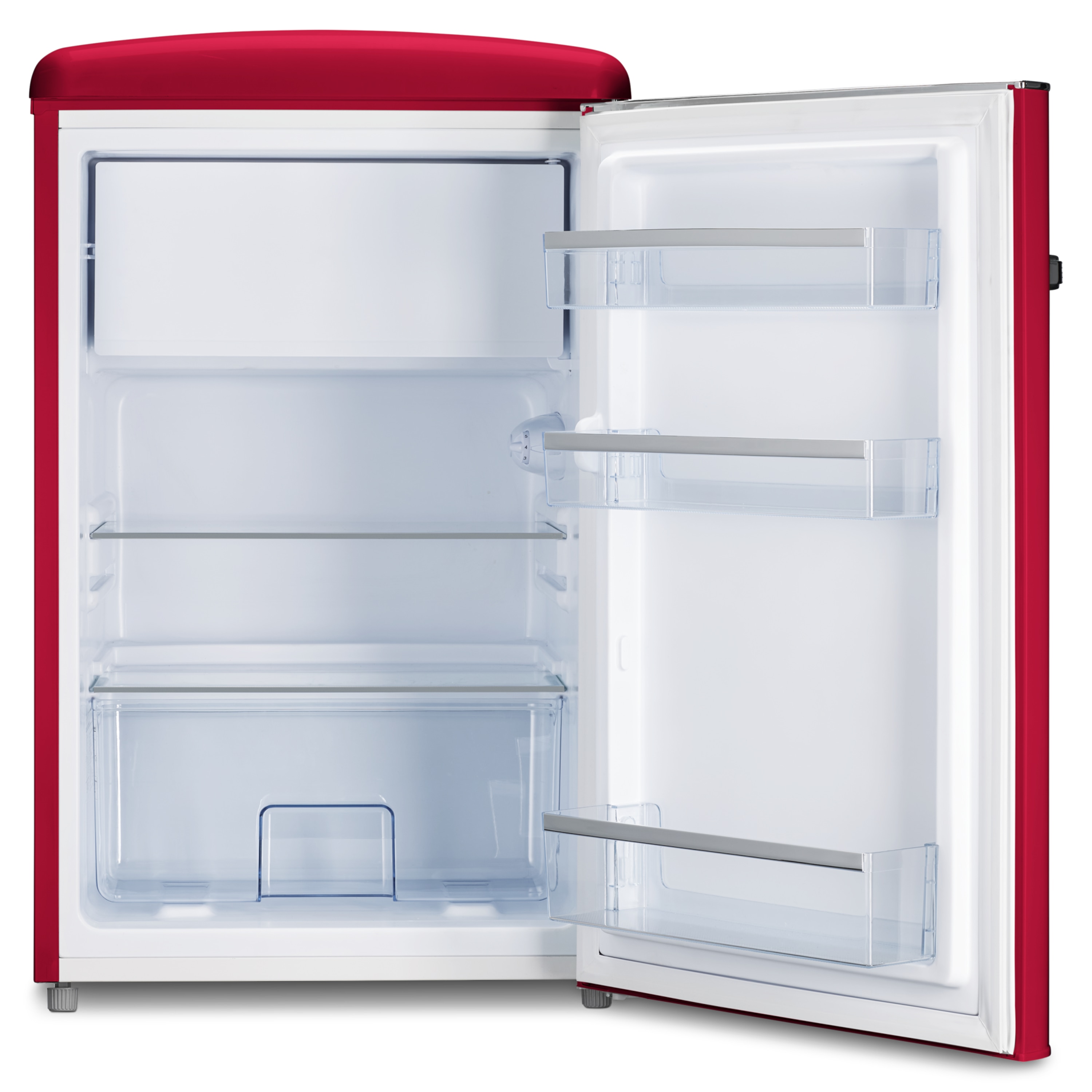 MEDION® LIFE® Kühlschrank mit Gefrierfach MD 37790, 108 L Gesamtnutzinhalt, 37 dB, höhenverstellbare Füße, Energieeffiziensklasse D