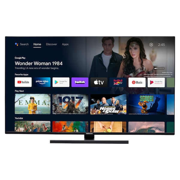 MEDION LIFE® X14356 QLED Android TV | 108 cm (43'') Ultra HD Smart-TV | HDR | Dolby Vision® | Micro Dimming | PVR ready | Netflix | Amazon Prime Video