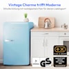 MEDION® LIFE® Retro-Kühlschrank MD 37800, 91 Liter Kühlraum, 38 dB, höhenverstellbare Füße, Energieverbrauch: 85 kWH/Jahr