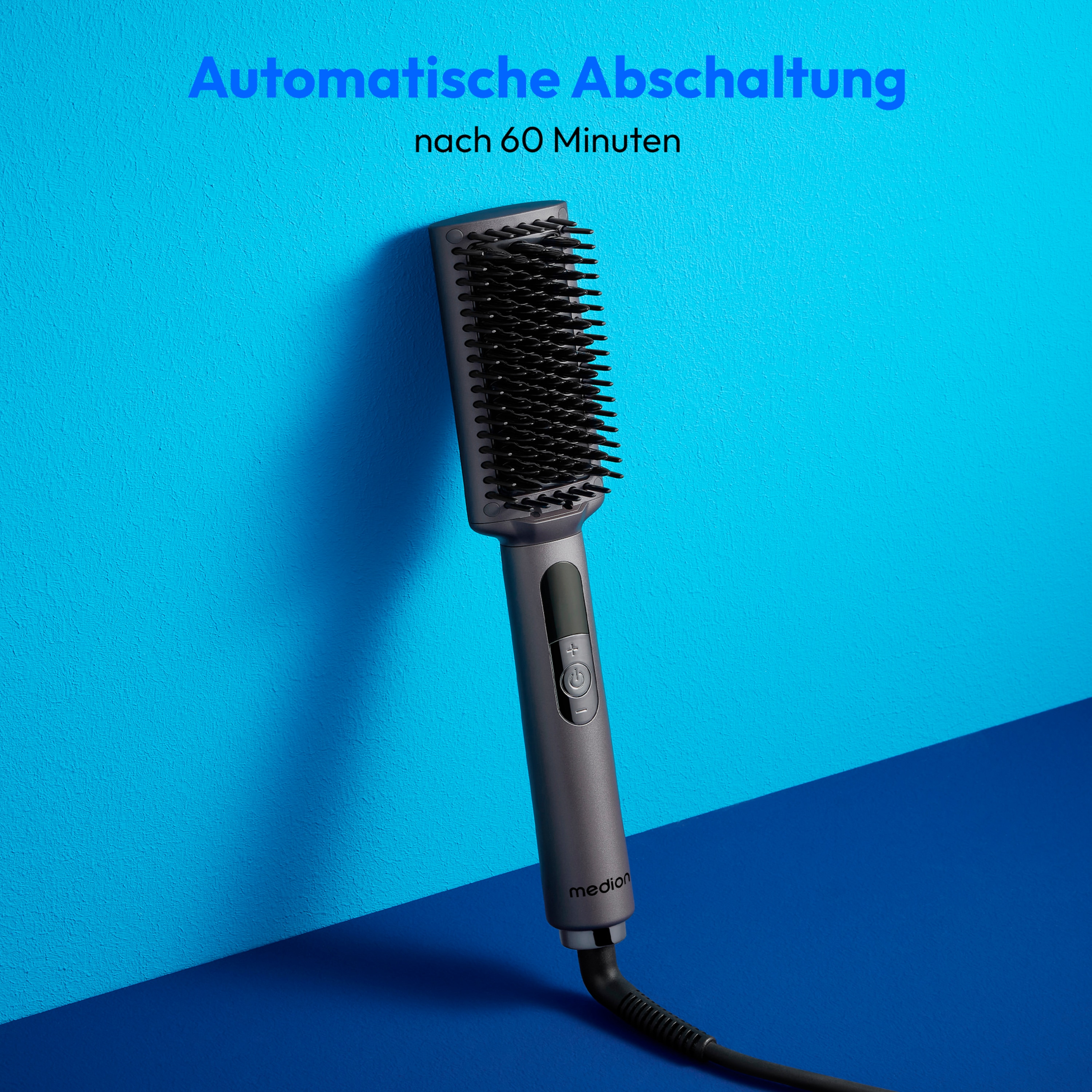 Prinz Haarglättbürste PZ-HGB1 – 2-in-1 Glättbürste Mit Keramikbeschichtung, Digitalem Display & Automatischer Abschaltung