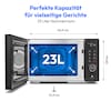 MEDION® LIFE® 3 in 1 Mikrowelle MD12031, 900 Watt Mikrowellenleistung, 1000 Watt Grillleistung, 1680 Watt Heißluftfunktion, Sensor-Touch-Türöffnung, 11 Automatikprogramme, 23 L Kapazität, 5 Leistungsstufen, digitaler 95 min. Timer, Auftaufunktion