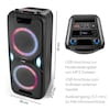 MEDION® LIFE® P61468 Partylautsprecher, PLL-UKW Radio, Bluetooth® 5.0, satter Sound, verschiedene Lichteffekte, X-Bass Bassanhebung, inkl. Mikrofon, 2 x 22 W RMS Ausgangsleistung