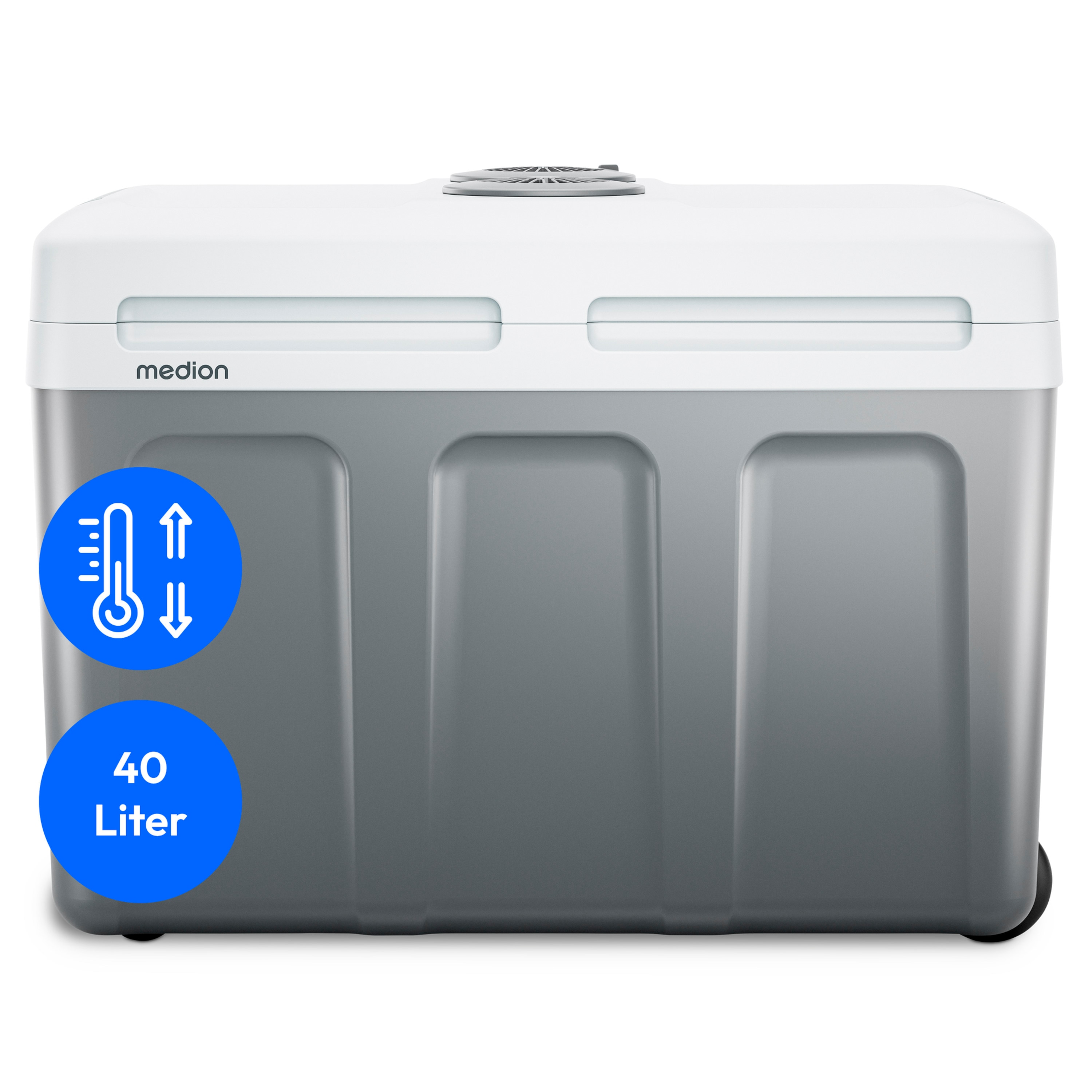 MEDION® LIFE Kühlbox mit Wärmefunktion MD13102, Kühl und Warmhaltefunktion, 40 L Kapazität, 5V-USB-Anschluss,