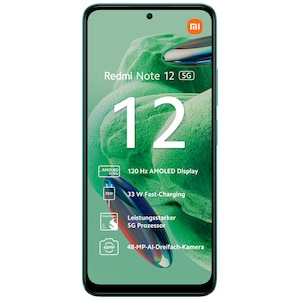 XIAOMI Redmi Note 12 128 GB, 5G, Dual-SIM, Forest Green