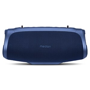 MEDION® LIFE P61746 Tragbarer Bluetooth® Lautsprecher M blau, Dual Illuminated (RGB-Lichteffekte), Bluetooth® 5.3, integrierter Akku mit bis zu 45 Stunden Laufzeit, robustes & mobiles Design, 2 x 15 W RMS