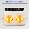 MEDION® LIFE® P20 XXL Twin Doppelzonen-Heißluftfritteuse MD 11760, 100 Rezepte in der Life+ App, 2 separate Garzonen, 9 Automatikprogramme, 8,7 L Gesamt-Nutzinhalt, 2.600 Watt, Temperatur einstellbar bis 200 °C