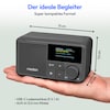 MEDION® LIFE® S66822 Tragbares DAB+ Radio, Farb-TFT Display 3,73 cm (1,47''), DAB+/UKW-Radio (je 40 Senderspeicher), Bluetooth® 5.3, integrierter Akku, extra kompakt, 2 W RMS