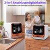 MEDION® LIFE Mini-Geschirrspüler DWT20 (MD37763) bronze, für 2 Gedecke, 6 Reinigungsprogramme, Startzeitvorwahl