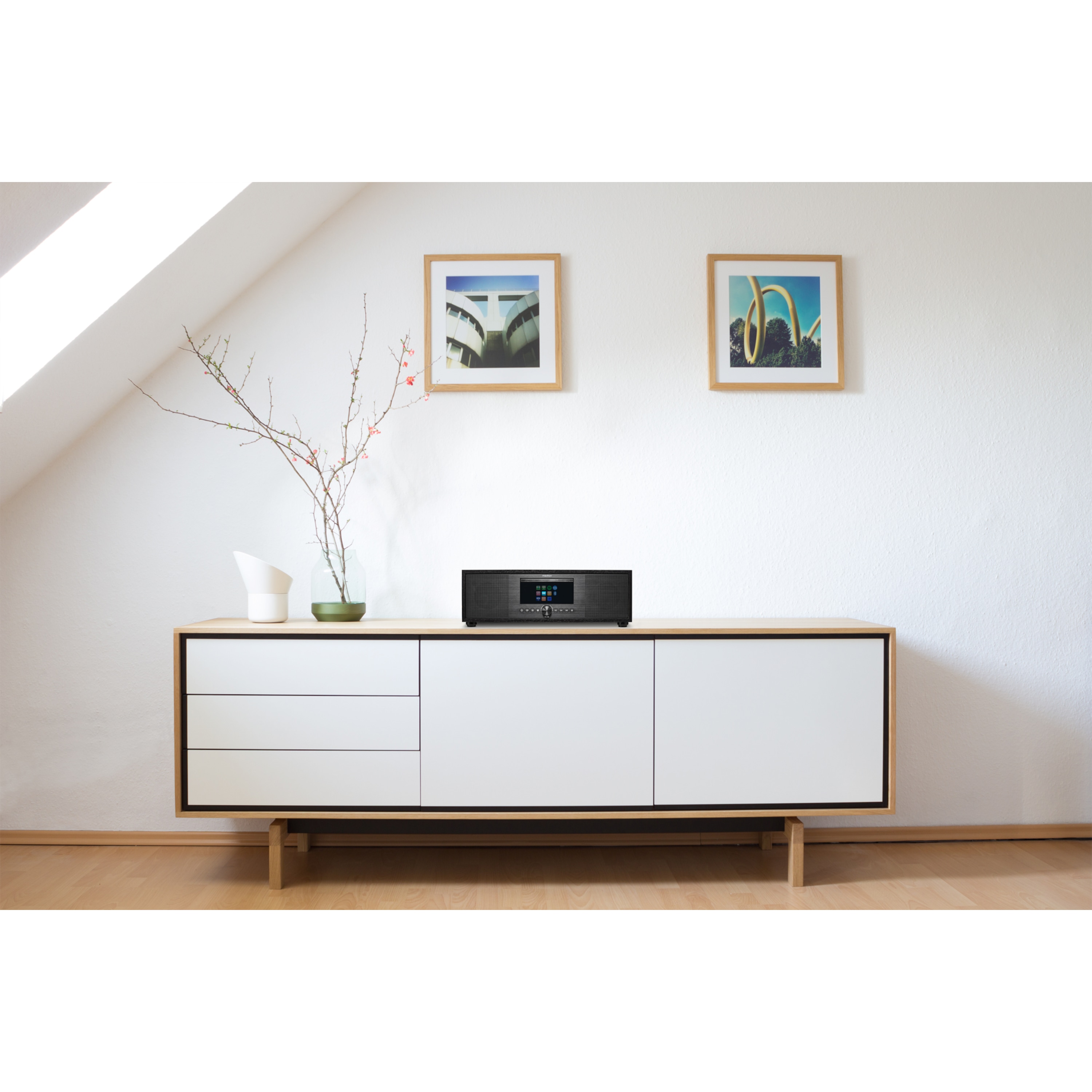 MEDION® LIFE® P66400 All-in-One Audio System anthrazit, LCD-Display 7,1 (2.8''), Internet/DAB+/PLL-UKW Radio, CD/MP3-Player, Bluetooth®, WLAN, RDS, 2.1 Soundsystem, 2 x 20 W + 40 W RMS