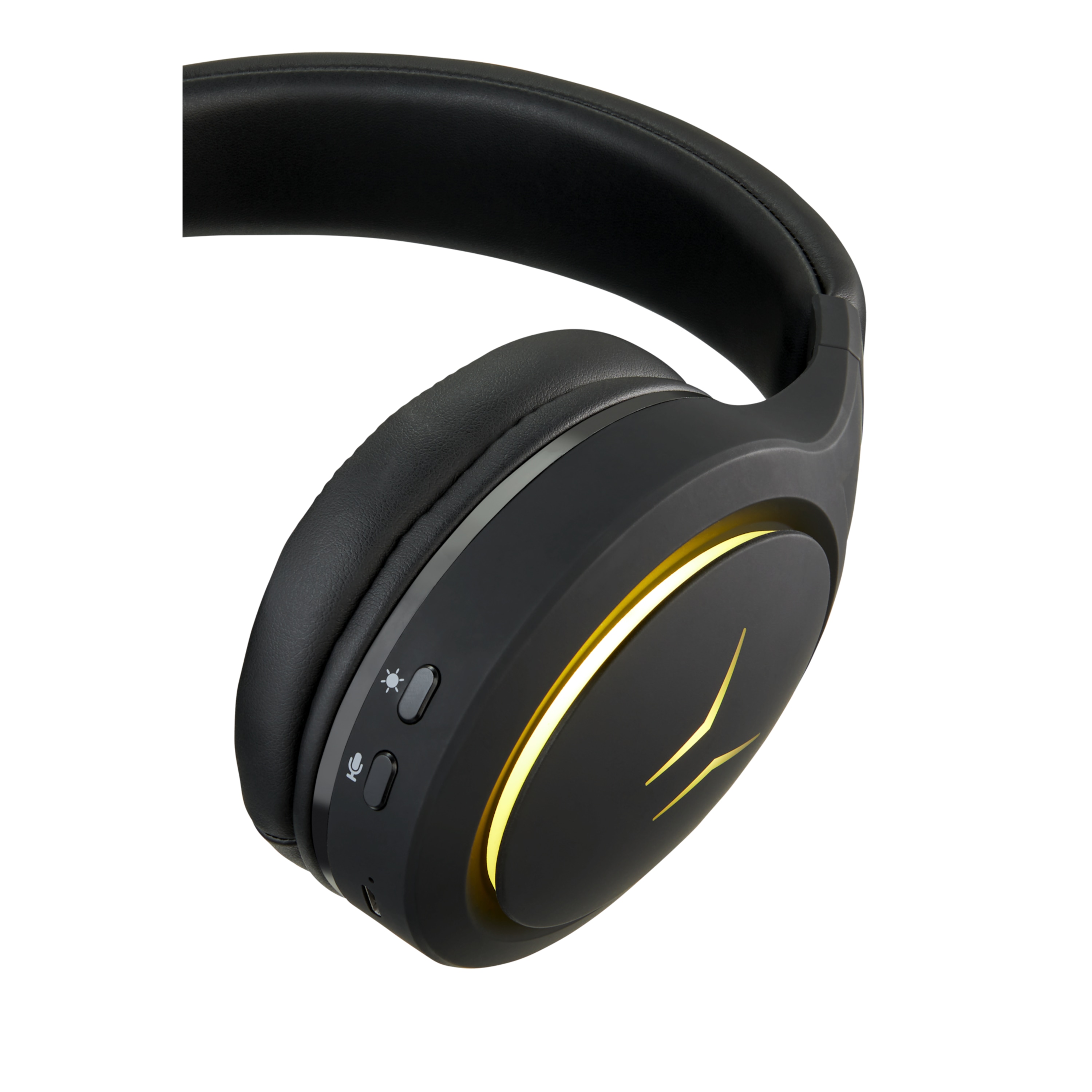 MEDION® ERAZER® Mage X10, Wireless Gaming Headset, klasse Klangqualität, flexibles & abnehmbares Mikrofon, RGB, Kabelbedienelement, bis zu 12 Stunden Laufzeit, kabellos (PC & PS5®) oder kabelgebunden