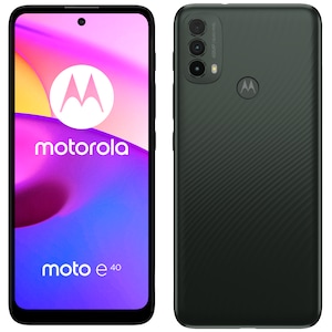 MOTOROLA moto e40 Smartphone, 16,53 cm (6,59) HD+ Display, Betriebssystem Android&trade; 11, 64 GB Speicher, 4 GB Arbeitsspeicher, Octa-Core Prozessor, Bluetooth® 5.0, Farbe: Dunkelgrau