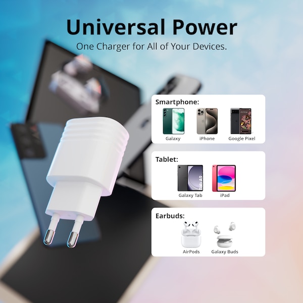 SOLUM Stripe 25W Single USB-C Charger, Weiß