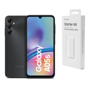 SAMSUNG Galaxy A05s, 64 GB, Black inkl. Beclad Zubehör Kit A05s