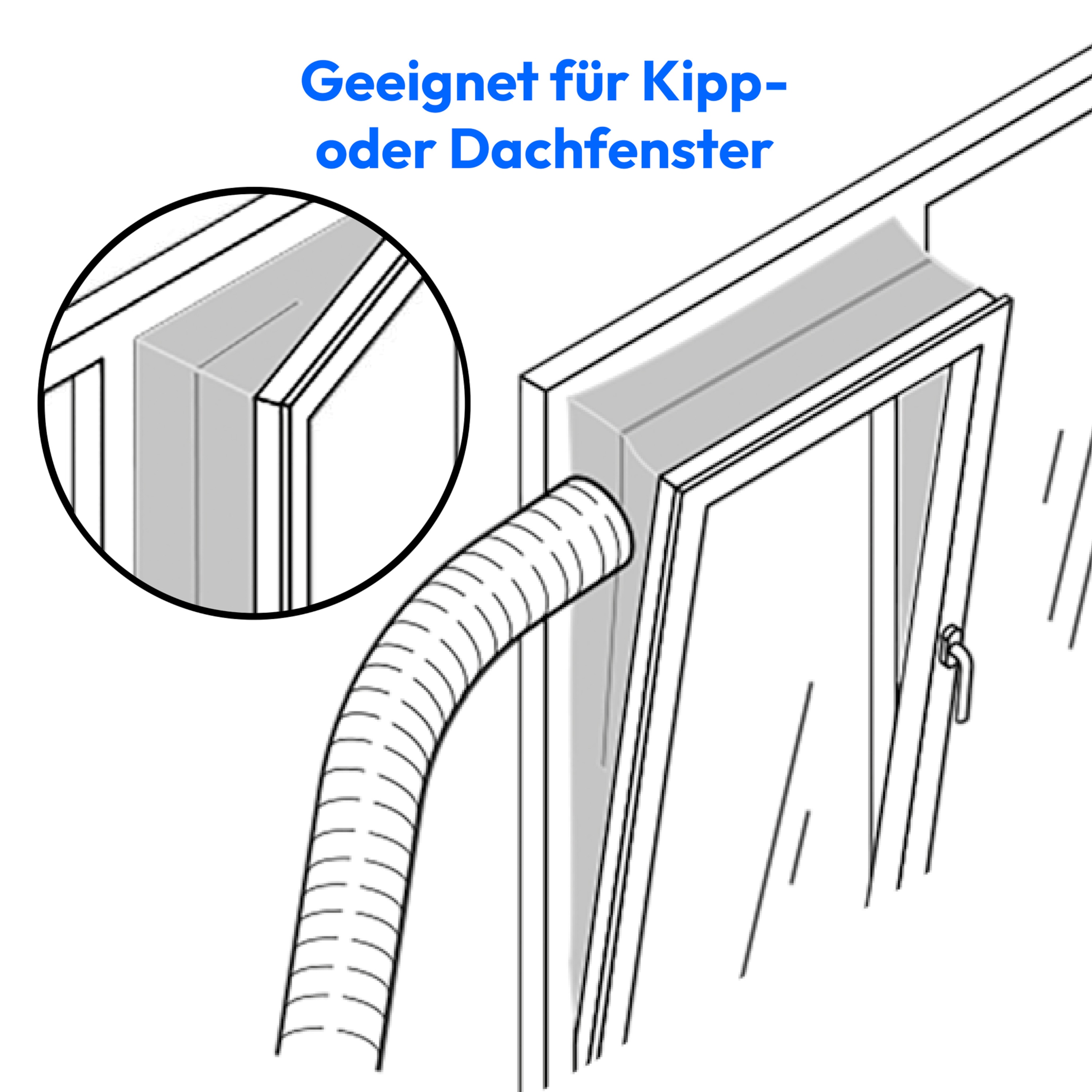 MEDION® Fensterabdichtung für Klimaanlagen (MD100008), bestehend aus: Fenster-Folie und Klettband, für mobile MEDION Klimaanlagen geeignet
