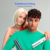 MEDION® LIFE HS2 kabelloses Glätteisen, flexible Keramik-/Turmalin Heizplatten mit Temperatursensor, Display mit Temperatur- und Akkuanzeige, 5 regelbare Hitzestufen (165° - 210°)