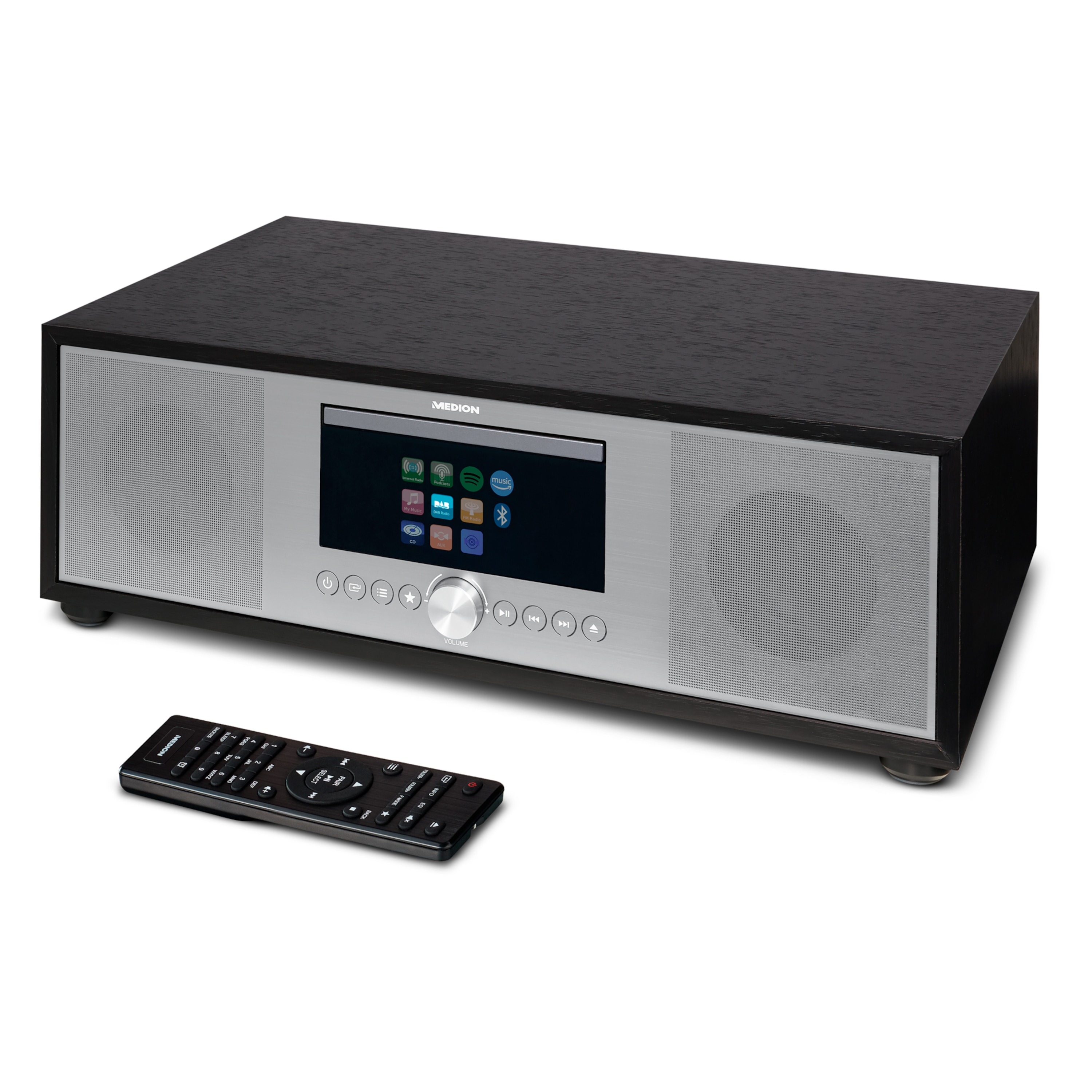 LIFE® P66400 All-in-One Audio Systeem | LCD-Display 7 |1 (2.8'') | Internet/DAB+/PLL-UKW Radio | CD/MP3-Player | Bluetooth® | WLAN | RDS | 2.1 Soundsystem | 2 x 20 W + 40 W RMS