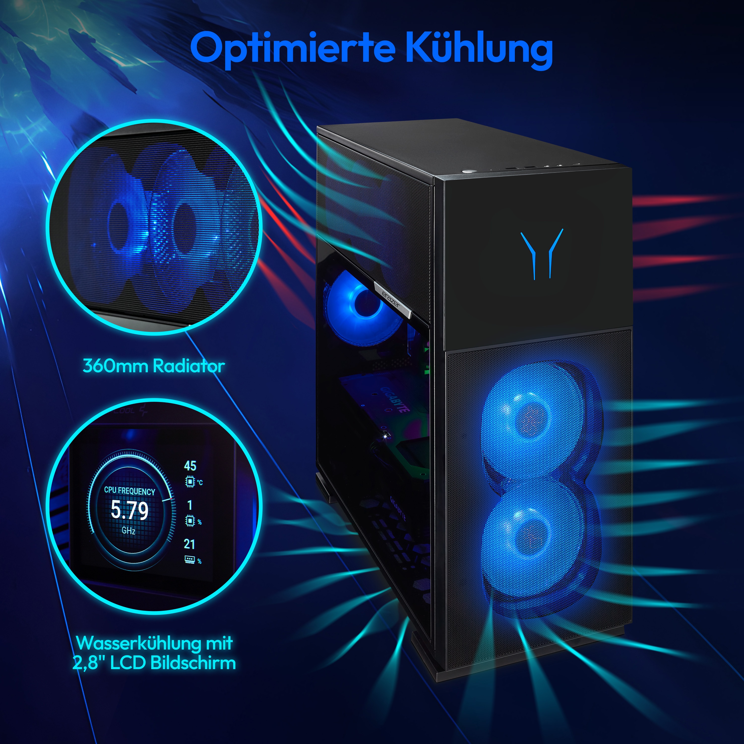 MEDION® ERAZER Mechanic X20 High-End Gaming PC, Intel® Core™ i9-14900KF, Windows 11 Home, NVIDIA® GeForce RTX™ 4090, 2 TB SSD, 32 GB RAM